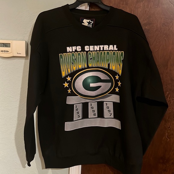 Starter Green Bay Packers Sweatshirt NFC Champs 95 96 97 - Picture 1 of 5